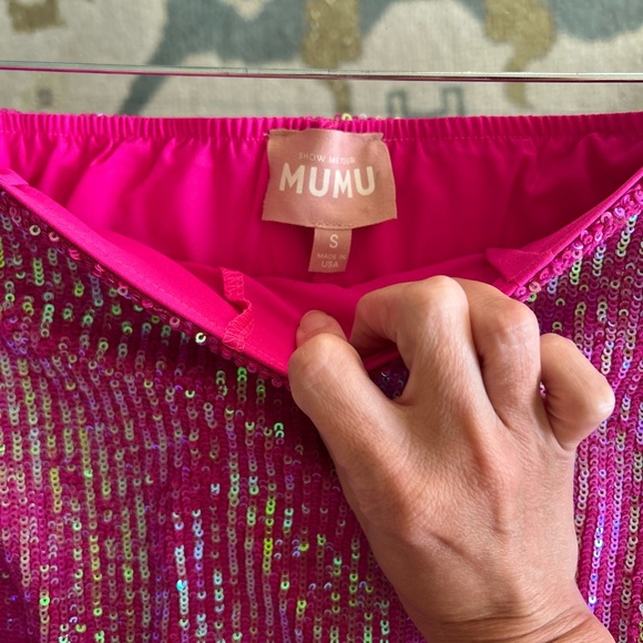 Show Me Your MuMu Fuchsia Sequin Mini Skirt - Picture 4 of 5